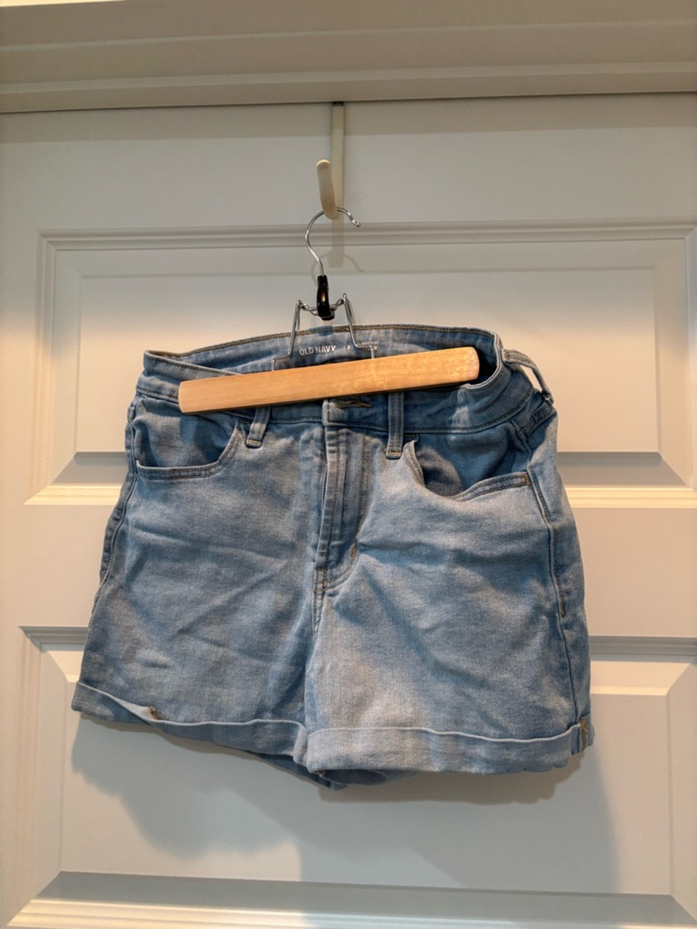 Old Navy Light Blue Denim Jean Shorts - Women's Casual Relaxed Fit